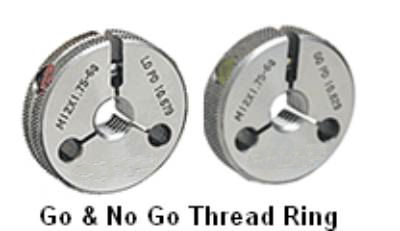 GO/NOGO Style Thread Ring Gages for the external thread of Female Luer Connector